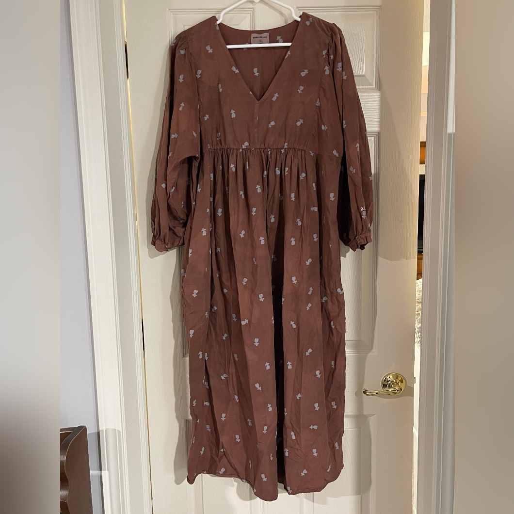 Bobo Choses Anthropologie Rare Long Sleeve Boho Midi Maxi Dress Size Medium